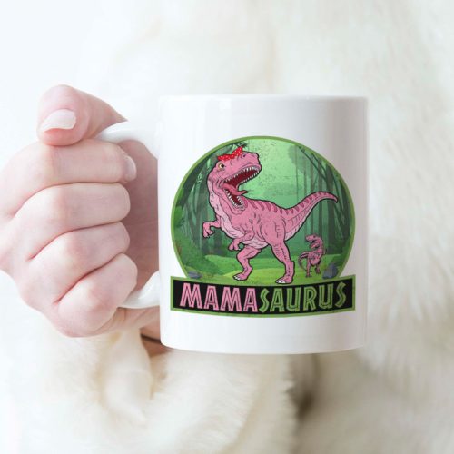 Mamasaurus mintás kerámia bögre anyukáknak