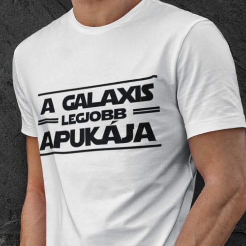 A Galaxis legjobb apukája egyedi feliratos férfi póló